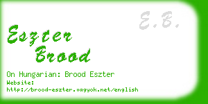 eszter brood business card